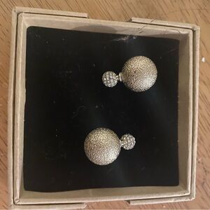 Gold and Silver Textured Earrings